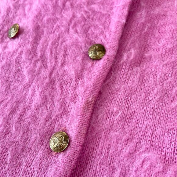 B. Altman & Co New York Vintage Pink Button Up Cardigan Sweater Size Medium - Picture 6 of 7